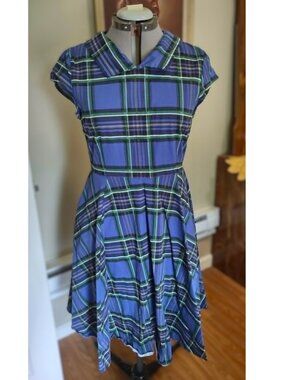 Orchid Bloom Plaid Swing Dress